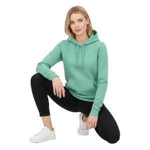 Sudadera con Capucha Verde Cian para Impresión Personalizada, Calidad Premium, Corte Ajustado, Sudadera para Mujer, Estilo Athleisure, Tejido de Alta Densidad - Product Image 1