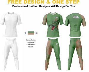 Conjunto de Rashguard de Manga Larga para MMA, Tejido Transpirable de Excelente Calidad, Diseño Elegante, Impresión por Sublimación, Traje de Compresión para Hombre - Product Image 2