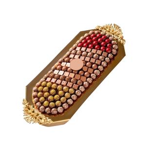 Plateau à chocolats artisanal, design élégant, forme carrée, plateau de service en métal doré pour cadeaux et événements, au prix le plus bas - Product Image 5