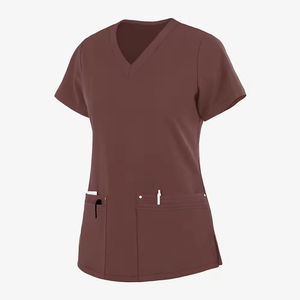Short Sleeve Nurse <b>Scrubs</b> Uniforms <b>Tops</b> Lightweight Custom Hospital Medical Nursing <b>Scrubs</b> <b>Tops</b> For Women Durable Breathable - Product Image 5