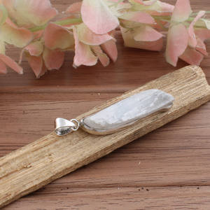 Natural Rainbow Moonstone Pendant 925 Sterling Silver Platinum Plated Fancy Cut Blue <b>Flash</b> Gemstone Necklace <b>Vintage</b> Handmade - Product Image 2