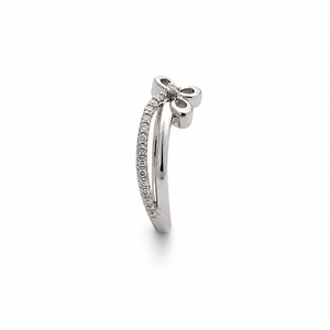 925 Sterling <b>Silver</b> Women's Butterfly Twist <b>Ring</b> with Cubic Zirconia Minimalist Elegant Nature Inspired High Polish Finish Daily - Product Image 3