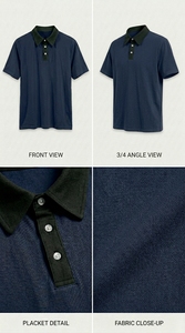 Logo personnalisé, polyester tricoté solide pour chemise homme, manches longues, respirant, séchage rapide, uniforme de travail décontracté, OEM, vente en gros, usine - Product Image 6