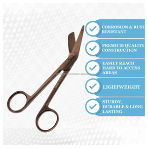 <b>Left</b> <b>Handed</b> 5.5" Manual Stainless Steel Bandage <b>Scissors</b> Trauma Shears Surgical Instruments CE Certified Durable Hospital Use - Product Image 4
