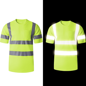 T-shirt de sécurité à manches courtes, look élégant, logo personnalisé, très vendu sur le marché, haute visibilité, bande réfléchissante, t-shirt de sécurité - Product Image 4