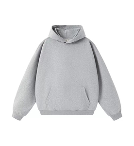 Sweat-shirt à capuche oversize pour homme, couleur unie, coton French Terry, décontracté, pour l'automne, avec poche, coupe classique - Product Image 6