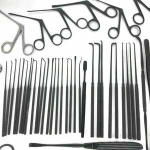 Juego de Instrumentos Manuales de Timpanoplastia de Acero Inoxidable para Microcirugía de Oído, Acabado Negro - Product Image 2
