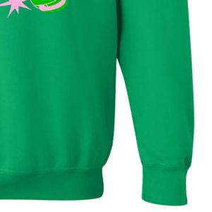 Sudadera Verde de Cuello Redondo con Estampado Gráfico, Manga Larga, Puños y Dobladillo Acanalados, Ropa Casual Cómoda para el Día a Día - Product Image 5