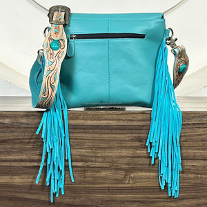 Sac bandoulière en cuir de vachette véritable fait main, à franges, motif designer, nouvelle collection, idéal pour femme – Vente flash premium - Product Image 6