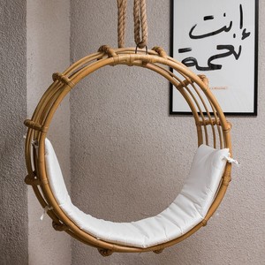 Columpios naturales para patio, sillas colgantes de ratán para bebé, tendencia caliente, columpio para niños, papasan con cojín - Product Image 1