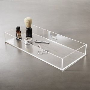 Plateau de service moderne en acrylique au design minimaliste élégant pour la présentation dans les chambres d'hôtel et sur les tables à manger - Product Image 6