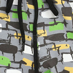 Pantalones Cortos de Pijama para Hombre con Estampado Geométrico Personalizado OEM, Transpirables, de Algodón, con Patrón Abstracto, Cintura Elástica con Cordón, Pantalones Cortos Casuales al por Mayor - Product Image 6