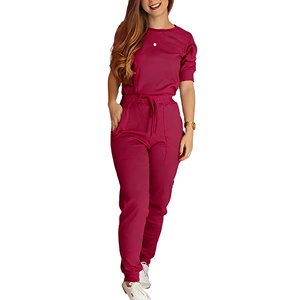 Ensemble de tenues d'infirmière de haute qualité en polyester, rayonne et élasthanne, respirant et confortable, pour femmes, uniformes de personnel hospitalier - Product Image 1
