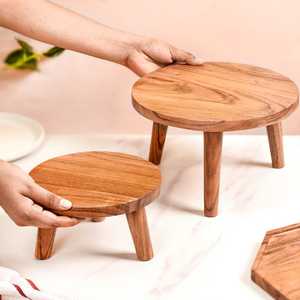 Finished <b>Round</b> Wooden Fruits Salad Dried Fruits Tea Coffee Decorative Tray Acacia Wood Serving Trays Wood <b>Round</b> Platter Trays - Product Image 1