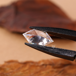 Diamants solitaires exclusifs SHREERAJ certifiés IGI, cultivés en laboratoire, 1 CT, 2 CT, 3 CT, forme marquise hollandaise, hexagone, couleur E, VVS2 - Product Image 2