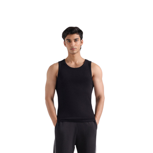 Mens Slim Fit Ribbed Tank Top Breathable Stretch Spandex/Polyester Sleeveless Gym Workout Undershirt Casual Athletic Summer Vest - Product Image 1