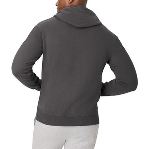 Sweat à capuche personnalisé pour homme, gris anthracite, en molleton de coton, style streetwear, uni, vêtements de sport, exportation premium directe d'usine de Sialkot - Product Image 3