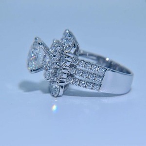High Quality Diamond Engagement Wedding <b>Fine</b> <b>Rings</b> VVS Diamond IGI Certified Women's S925 Silver Customized Size Diamond <b>Ring</b> - Product Image 2