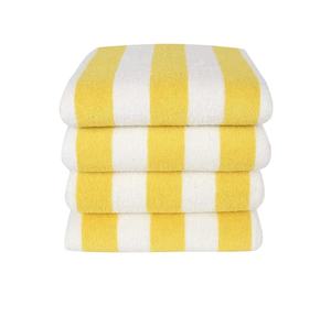 Toalla de playa personalizada Unisex 100% algodón al por mayor Diseño a rayas grandes de India teñida con colores únicos - Product Image 2