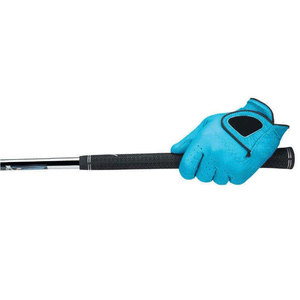Premium Breathable <b>Moisture</b> Wicking Blue Textured Golf <b>Gloves</b> with Hook Loop Closure Enhanced Grip Superior Comfort Flexible - Product Image 2