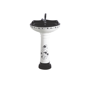 Lavabo de Pedestal de Cerámica Blanca de Diseño Moderno, de Alta Calidad, para Baños, Suministro al por Mayor - Product Image 1