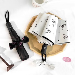 ร่มพับสามตอนลายแมวพิมพ์ลายอัตโนมัติพร้อมโลโก้สั่งทำขายส่ง สำหรับผู้หญิง ของขวัญขายปลีก ของที่ระลึกสำหรับการเดินทาง - Product Image 3