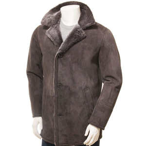 Veste en cuir pour homme sur mesure à manches longues avec fermeture éclair, col montant, coupe-vent et imperméable, style urbain pour l'hiver - Product Image 1