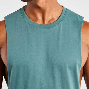 <b>Cheap</b> Price Customizable Men's Casual Knitted Embroidery Tank Top Breathable Quick Dry Light Weight 100% Cotton Adults High - Product Image 6