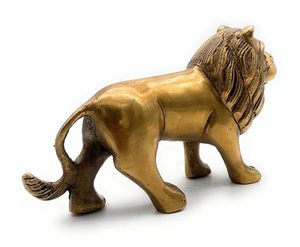 Figura de León de Latón Macizo Vintage, Escultura de León Hecha a Mano para Decoración del Hogar, Oficina, Escritorio, Estante, Regalo Coleccionable - Product Image 3