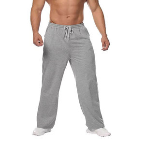 Pantalones Deportivos de Algodón para Hombre, Color Gris, Cintura Elástica con Cordón, Bolsillos Laterales, Casuales, Transpirables, de Alta Calidad, Pantalones de Chándal, Joggers - Product Image 1