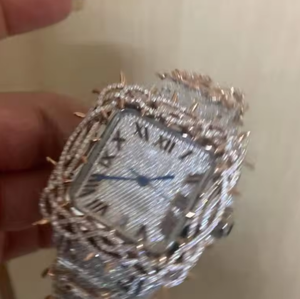 Montre automatique de luxe pour homme style Hip-Hop, verre saphir, aiguilles, acier inoxydable, diamants Moissanite VVS, collection 2026, en promotion - Product Image 3