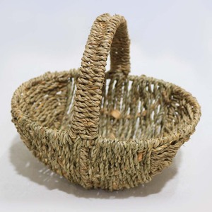 Cesta Ovalada Pequeña de Mimbre Rústico con Asa, Ecológica, Multifuncional, Multiusos, para Almacenamiento, Picnic, Regalo - Product Image 2