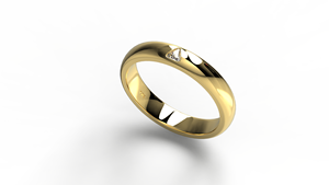 18K Gold Trillion Cut Diamond Flush Set <b>Triangle</b> Wedding Band Minimalist Promise Engagement Ring Unisex <b>Light</b>-Weight 0.15ct - Product Image 2