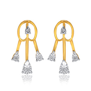 Pendientes de Diamantes de Corte Pera en Oro Amarillo Prime Glory, Pendientes de Lujo para Mujer con Diamantes Naturales, Joyería para Bodas - Product Image 1