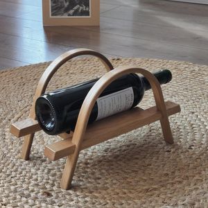 Estante de madera duradero para almacenamiento de vino, para el hogar, bar, restaurante, cocina y exhibición decorativa de botellas. - Product Image 3