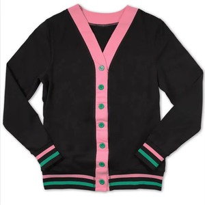 Nuevo Diseño Personalizado, Suéter Cárdigan Kapa Alpha Psi de Lana/Acrílico, Cuello en V, Doble Botonadura, Antiarrugas, Transpirable, Tejido Suave - Product Image 1