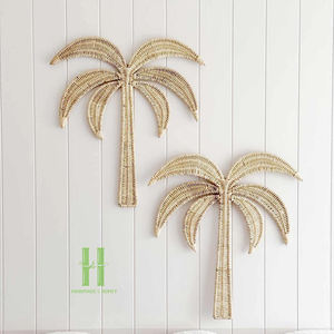 Handmade Bohemian Rattan Coconut <b>Tree</b> Head Wall Hanging Natural Wicker Kids Room Nursery Home <b>Decoration</b> Wedding Birthday OEM - Product Image 1