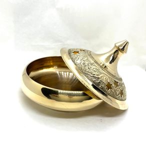 Quemador de Incienso de Metal Hecho a Mano con Detalles Finos, Ecológico, Duradero, Antiolores, para Decoración de Hogar de Lujo, Mejora la Fragancia - Product Image 1