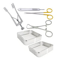 Ensemble de 23 instruments de chirurgie générale pédiatrique en acier inoxydable, kits d'instruments chirurgicaux pédiatriques réutilisables, chirurgie hospitalière