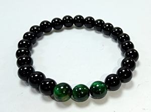 High Quality Bracelet Black Agate & Green tiger Beads Stone Bracelet <b>Crystal</b> Gemstone Fashion <b>Jewelry</b> Men and Women Gift Energy - Product Image 2