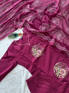 Designer Women Pure Mul Cotton With Hand Block Print Latest Designer Kurti with Pakistani-Style Salwar Kameez Ethnic Suit - Product Image 2