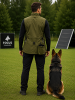 Gilet d'entraînement K9 avec poches zippées, imperméable, respirant, coupe-vent, vêtement décontracté d'extérieur, gilet léger pour dresseur de chiens pour le travail