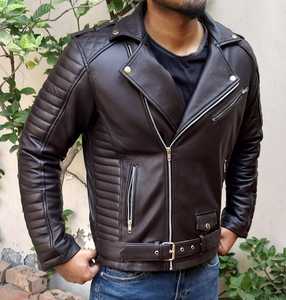 Premium Black <b>Leather</b> <b>Jacket</b> <b>Men</b> Built Rugged Winter Performance Zipper Closure Nonwoven Lining XL Eco-Friendly Finished Vintage - Product Image 3