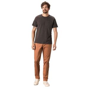 T-shirt en coton uni pour homme avec poche poitrine, coupe classique, manches courtes, col rond, jersey décontracté, une poche - Product Image 2