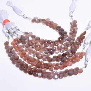 Natural Chocolate Moonstone Faceted Heart Shape Gemstone <b>Beads</b> 8mm Handmade Loose <b>Stone</b> <b>Beads</b> For Jewelry Making Wholesale Bulk - Product Image 6