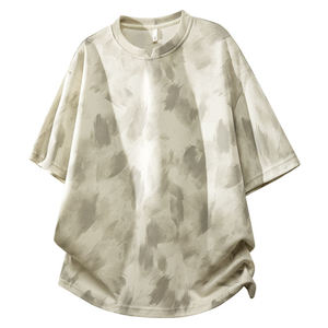 Camiseta de Tenis Personalizada para Hombre, Lavada con Ácido, Transpirable, Ligera, Cómoda, Anti-Rozaduras, de Malla de Poliéster - Product Image 1