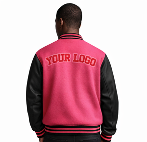 Chaqueta Universitaria Varsity con Mangas de Cuero, Chaqueta de Béisbol Letterman, Chaqueta Varsity Streetwear, Chaqueta Varsity de Lana 2026 2027 - Product Image 3