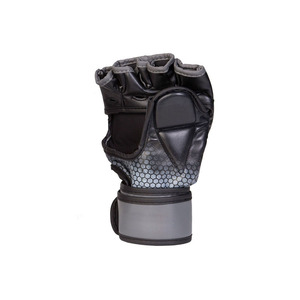 Leather MMA Gloves with Hand Grip Adult MMA Boxing Gloves HOOK & Loop Closure - Product Image 3