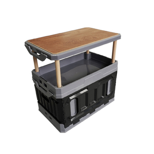 ถังเก็บของแบบพกพาสามชั้นพับได้อเนกประสงค์พลาสติก PP พับเก็บได้สำหรับเครื่องมือเดินทางรถยนต์ตั้งแคมป์ตกปลากลางแจ้ง - Product Image 2