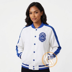แจ็คเก็ตขนแกะปักลายตัวอักษรเสื้อทีมโรงเรียน Zeta phi Beta แบบกำหนดเองได้ - Product Image 2